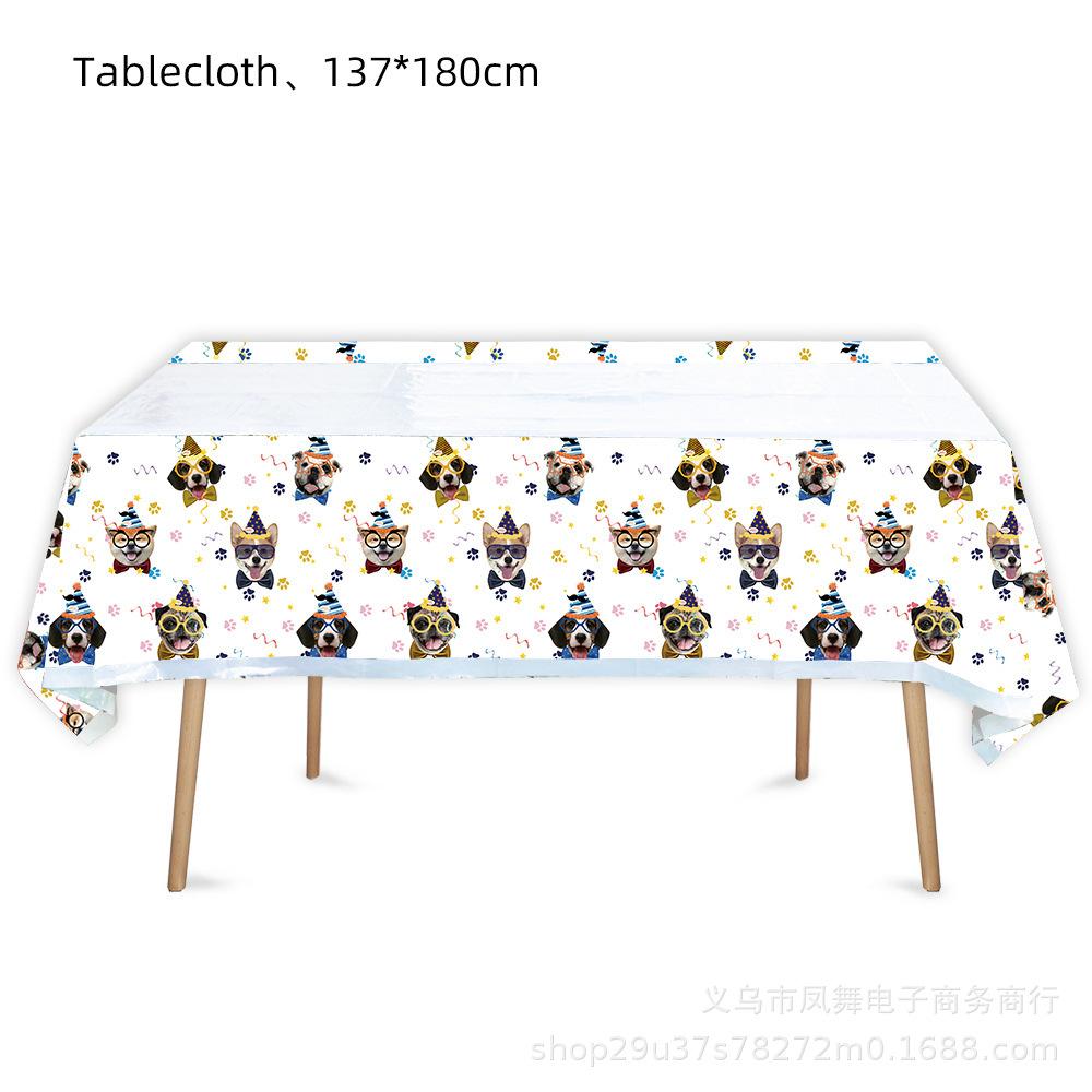 Милая Собака Домашнее Животное Тема День Рождения Вечеринка Посуда Одноразовый Бумажный Стакан Бумажная Тарелка Набор Украшений для Вечеринки в Стиле Потлак