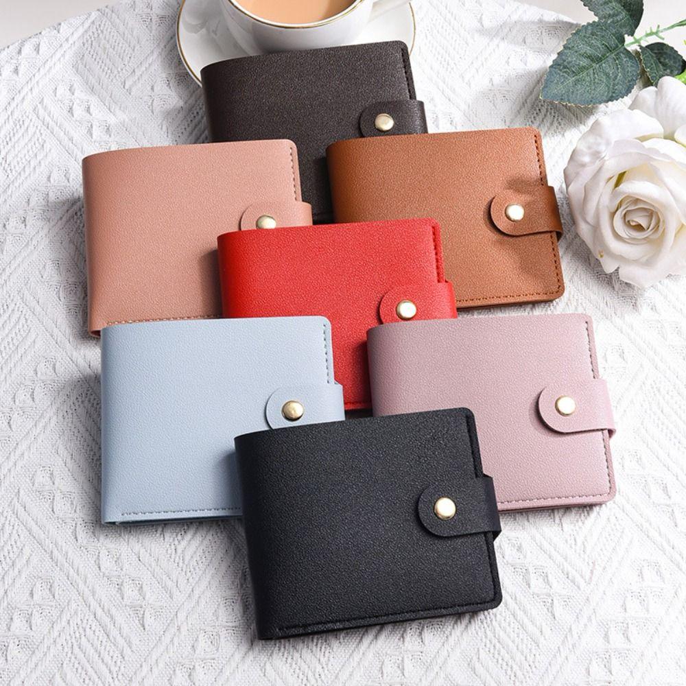 Multifunctional Mini Wallet PU Leather Coin Purse Portable Card Holder Clip Women