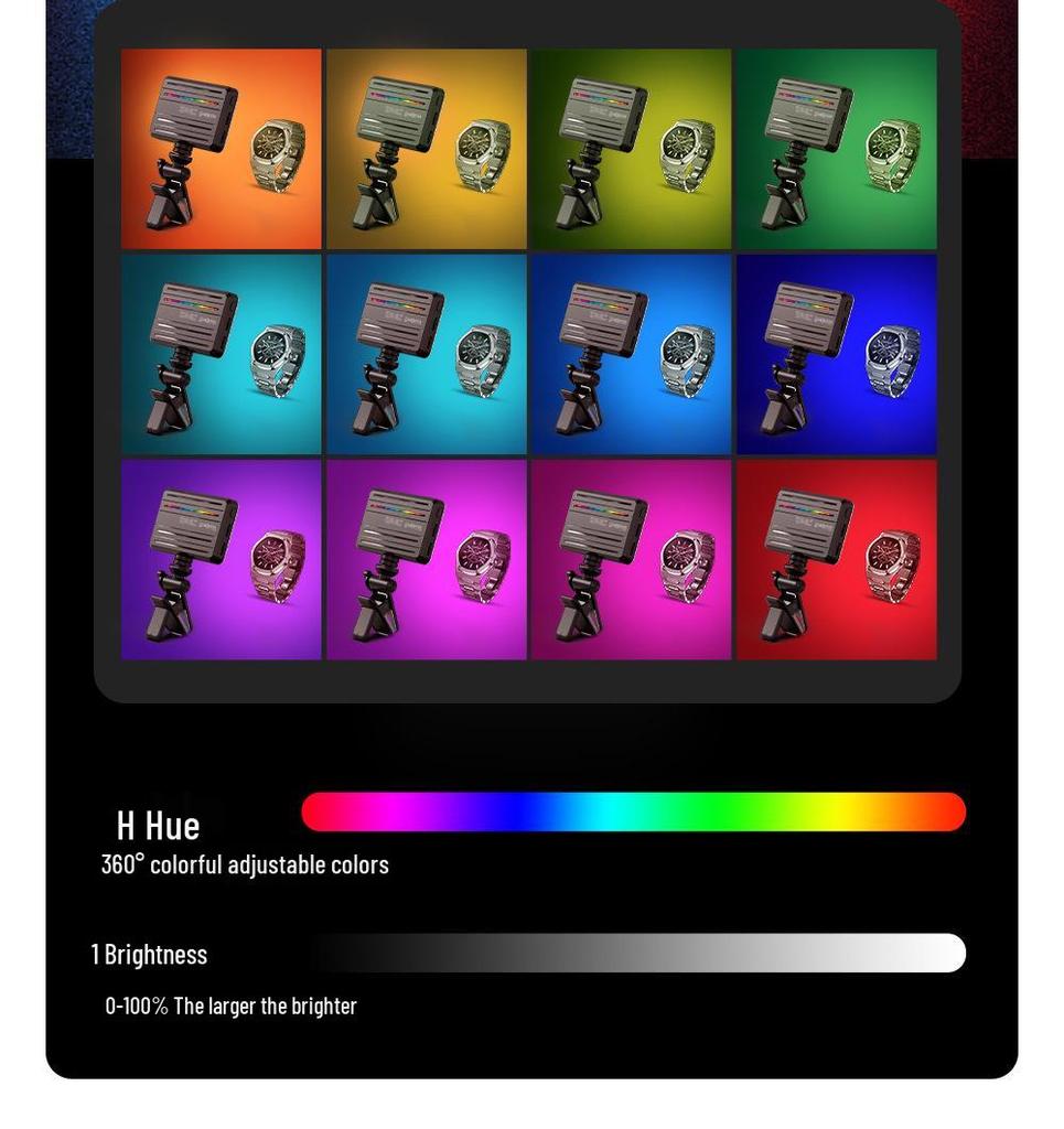 Портативный RGB-светильник для мобильной съемки и видеоблогинга.