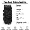MISS WIG Синтетические 4 шт. накладные волосы на клипсах, длинные волнистые вьющиеся волосы, натуральные мягкие шиньоны с двойным утком для женщин, полная голова
