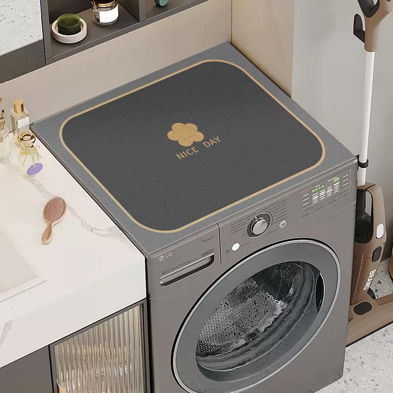 Чехол для стиральной машины от пыли, многоцелевой впитывающий защитный коврик, кухонный сливной коврик, нескользящий чехол для микроволновой печи в ванной