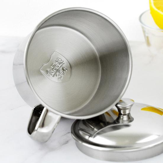 Кружка для воды из нержавеющей стали с крышкой и ручкой, для горячих и холодных напитков, для кемпинга, пикника