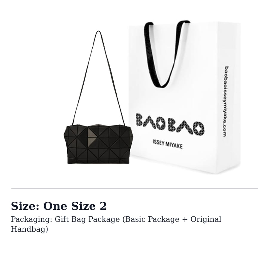 ISSEY MIYAKE Carton Artificial Leather Polyester Pillow Bag, Shoulder Bag, Crossbody Bag Women's Black BB23-AG452-16