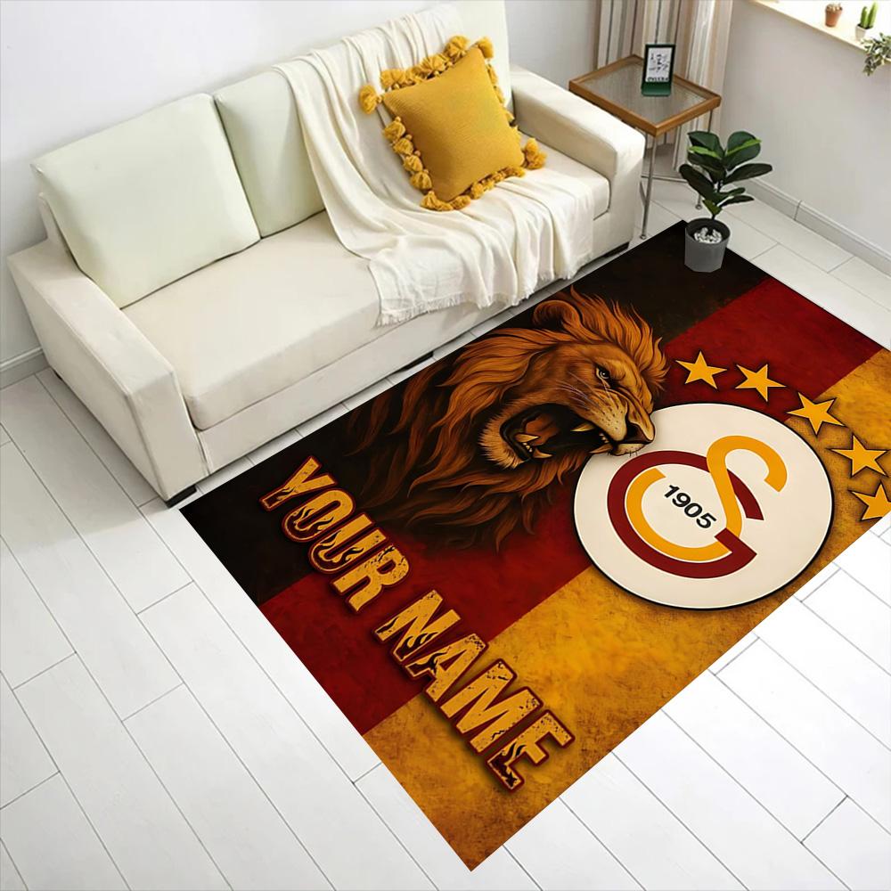Galatasaray Pride Customizable Name Floor Rug Office Rug Design for Hallway Game Room Kitchen Study room Anti-slip Rug Office home decor