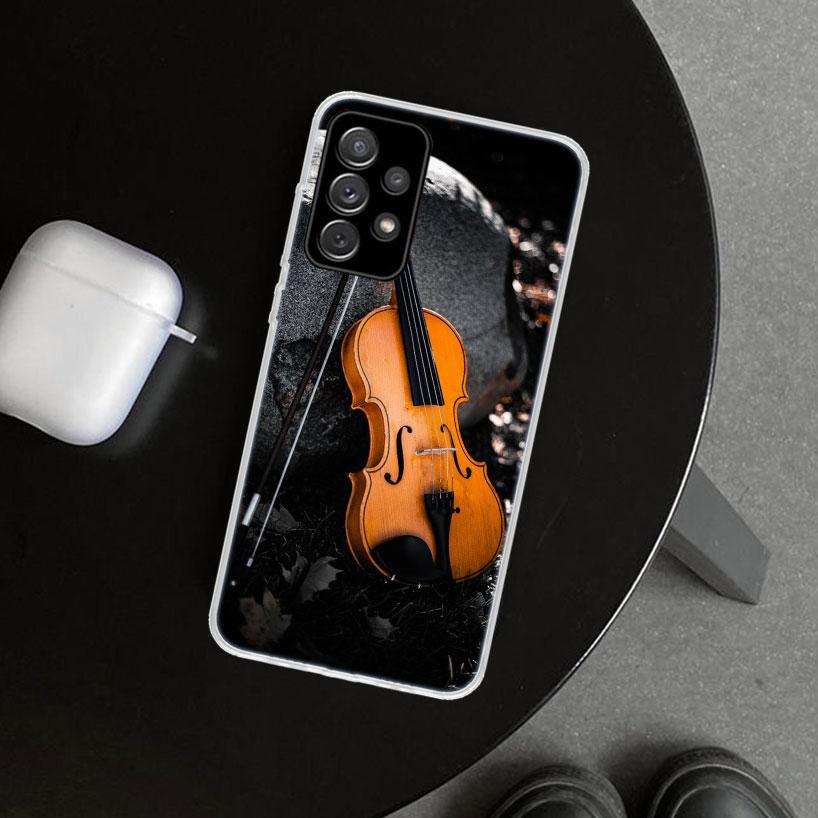 Music Violin Phone Case for Samsung Galaxy A17 A16 A26 A36 A56 A57 A37 A15 A25 A35 A55 A14 A24 A34 A54 A13 A23 A33 A53 Galaxy A1