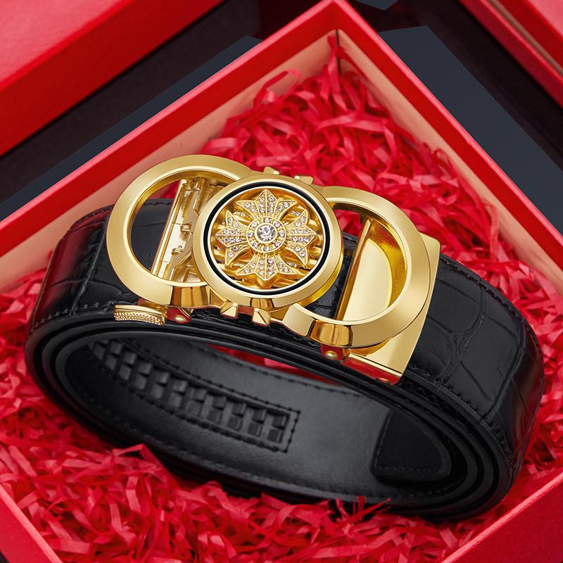 Paul Belt Men'S Genuine Leather High-End Belt Light Man Personality Pants Belt Men