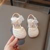2026New girls' sandals, closed-toe sandals, baby shoes, fashionable bow-knot children's shoes, breathable beach shoes