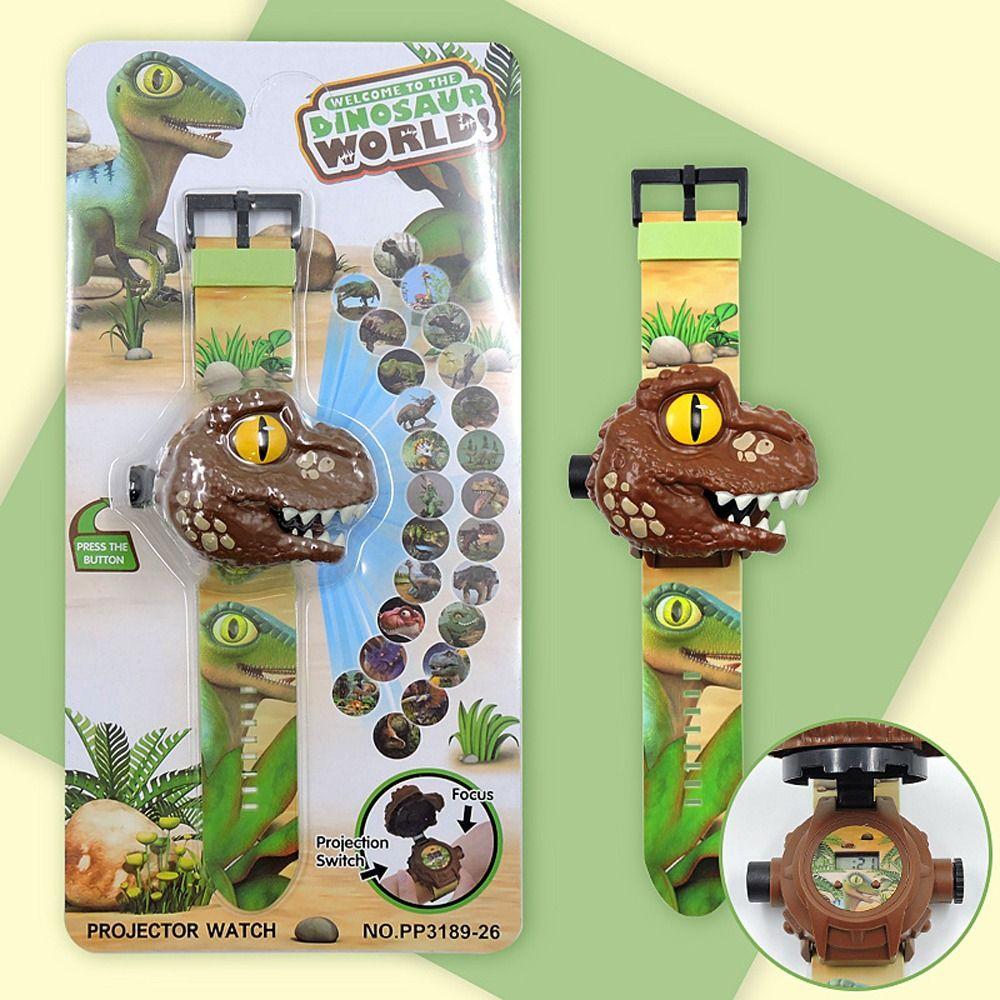 Educational Toy Triceratops Cartoon Digital WristWatch Dinosaur Projection Watch Kids Watch