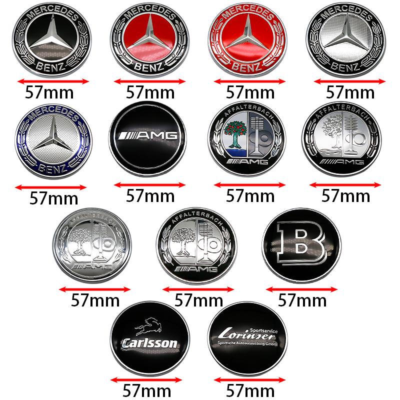 AAVX1 1pc 57mm ABS Car Front Hood Logo Emblem for Mercedes Benz AMG W204 W205 W212 W213 W177 W246 GLA GLC CLA Bonnet Badge Accessory