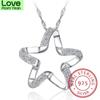925 Sterling Silver Five -Pointed Star Cubic Zirconia Crystal Pendant Necklace Fashion Starfish Cz Jewelry For Anniversary Gift