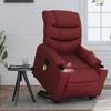 VidaXL Reclining Massage Armchair, Relaxation Chair with Backrest, Seat with Armrests Living Room, Modern, Red 3206610