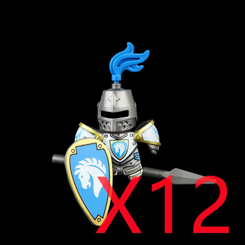 Совместимые MOC Средневековые Строительные Блоки Персонажи Солдаты Рыцари Драконов Черный Лев Орел Игрушка Подарок Кирпичики Фермер Солдат X048