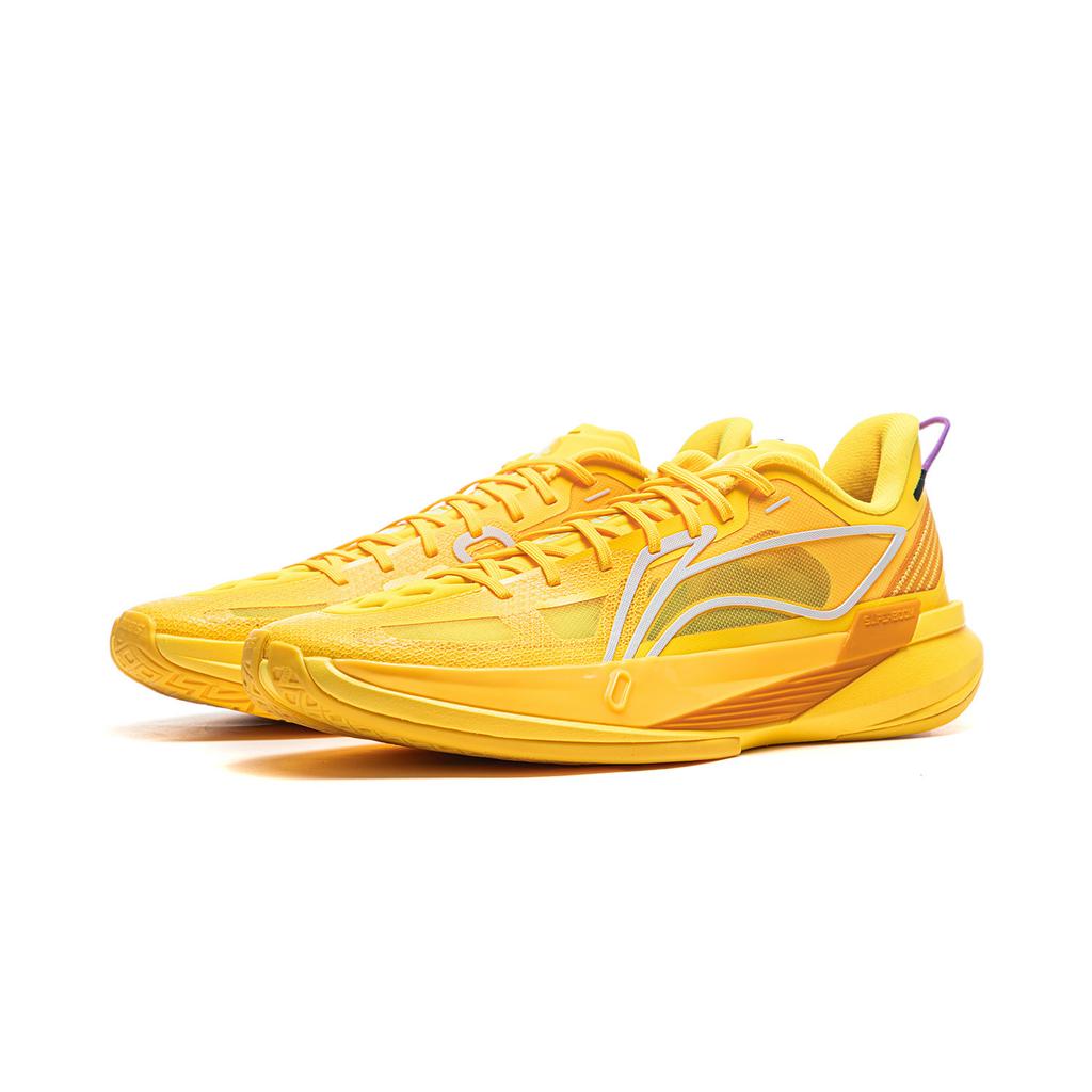 Li Ning ULTRALIGHT Амортизация Устойчивость к истиранию Дышащие Упругость Сцепление Низкие Баскетбольные кроссовки Мужские Желтые ABAW005-6