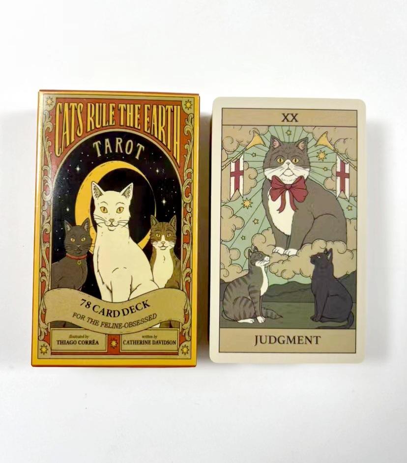 Карты Таро «Кошки Правят Землей» A 78 Oracle English Visions Divination Edition Колода Борад Игры