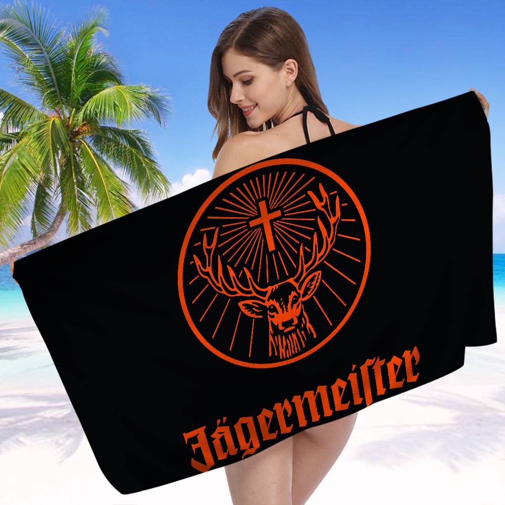 Микрофибровое пляжное полотенце J-Jagermeisters Впитывающее Быстросохнущее Мягкое Полотенце для Йоги, Плавания, Отдыха на Курорте, Альпинизма