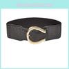 Fashion Gold Buckle Decoration Casual Wide Waist Belt For Fashionable Women