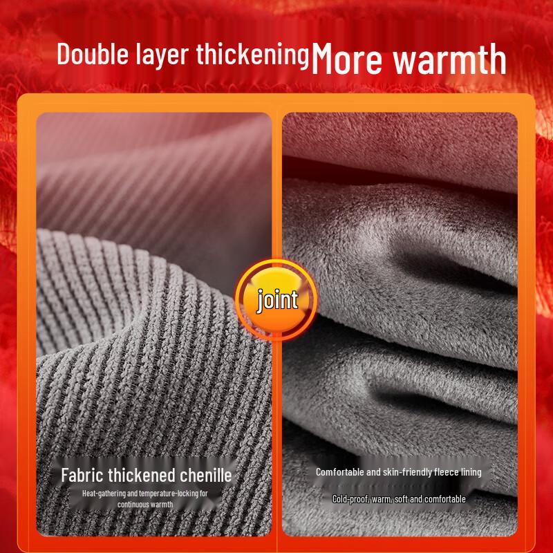 Jeanswest Men's Corduroy Fleece-Lined Straight-Leg Casual Pants