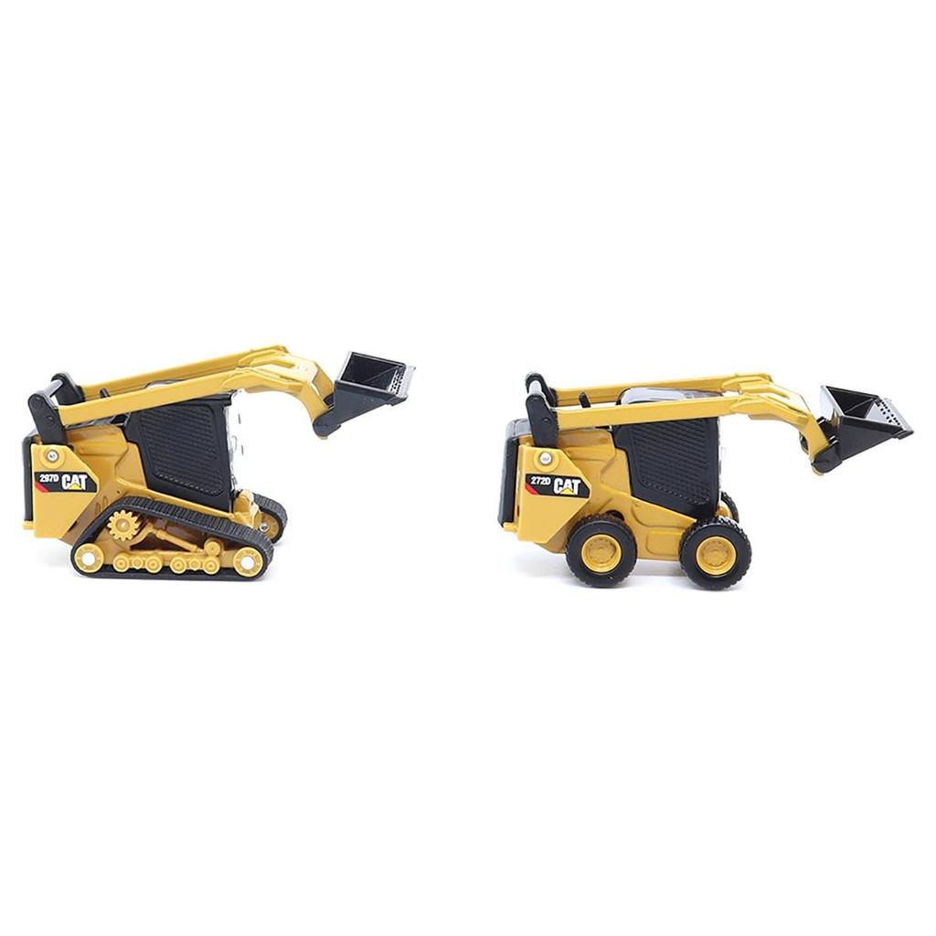 Diecast Master 1/64 Scale Caterpillar CAT 272D2 Skid Steer Loader & CAT 297D2 Compact Track Loader Set of 2