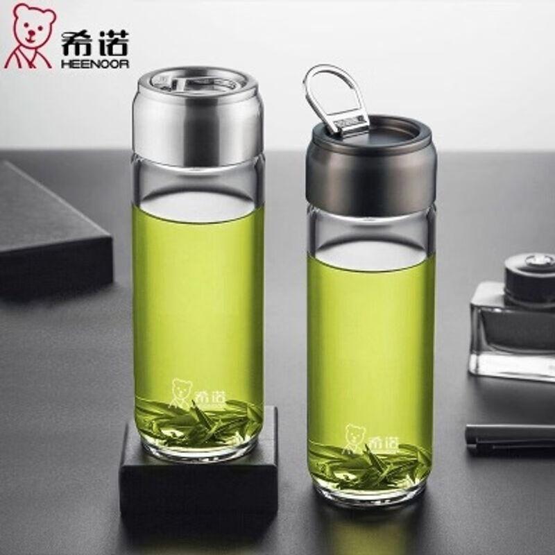 Xinuo Portable Borosilicate Glass Tea & Water Bottle