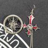 Gothic Style Punk Cool Cross-Earrings Long Chain Pendant Drop Earrings For Women Men Street Hip Hop Earring Jewelry Gift