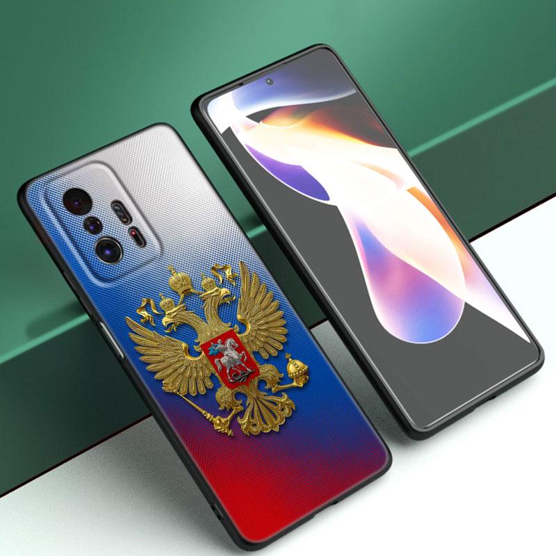 Россия Российские Флаги Эмблема Чехол для телефона Для Xiaomi Mi A2 8 9 SE Note 10 10T 11 12 Lite 9T 11T 12S 12T Pro A3 6X 12X Черная Крышка