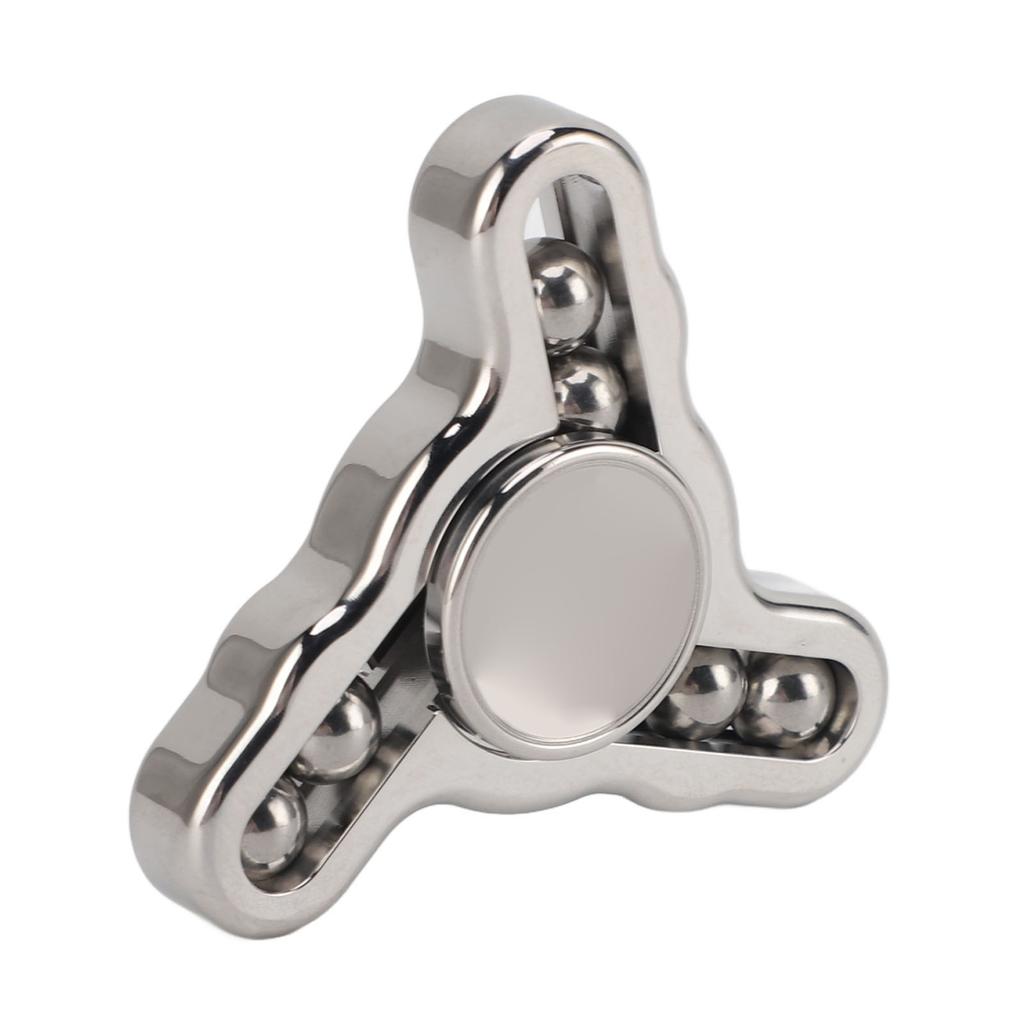 Fingertip Gyroscope Sensory Toy 3 Leaves Reduce Anxiety Smoothing Rotating Stainless Steel