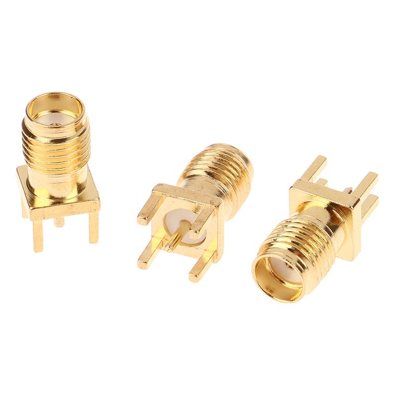 Innovative 2Pcs Rf Copper Connector Plug Socket Sma Female Jack Male Plug Adapter Solder Edge Pcb Straight Right Angle Mount