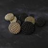 10 шт. Винтажные плетеные металлические пуговицы 15/20/25 мм для DIY шитья Черные золотые декоративные пуговицы Одежда Мода Пуговица для куртки