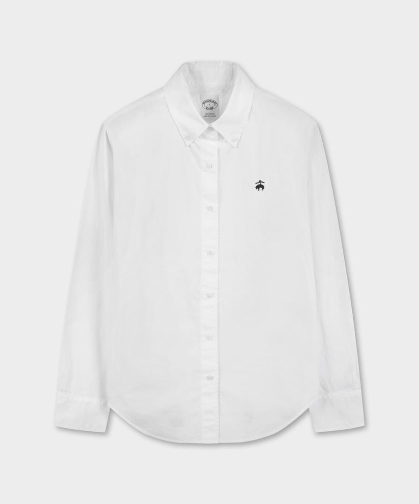 BROOKS BROTHERS [Женская] Хлопковая свободная рубашка (белый) (Bbthwbf301)