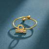 Personalized Ring, Stainless Steel Vacuum Plated 18K Gold Twelve Constellation Opening Single Bracelet.