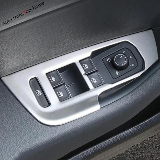 Inner Door Armrest Window Glass Lift Switch Buttons Panel Cover Trims For Volkswagen Passat B8 2016 - / Arteon 2018 - 2024