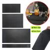 PVC Bar Mat Thick Durable Stylish Black Bar Spill Mat Non Slip Non-Toxic Service Mat for Coffee Bars Wear-resistant Waterproof