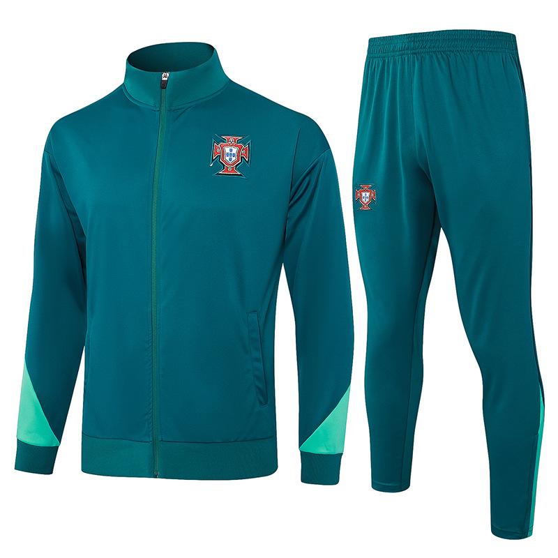 2024 country captain zipper Argentina Portugal Italy Brazil Germany warm-up jersey football jersey