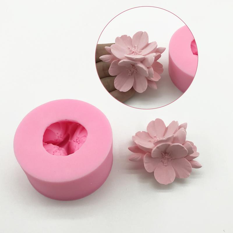 Fondant Big Flower Moulds Silicone Cake Soap Jelly Ice Chocolate Decoration Baking Tool 3d Rose Mold Clay Resin Art Diy