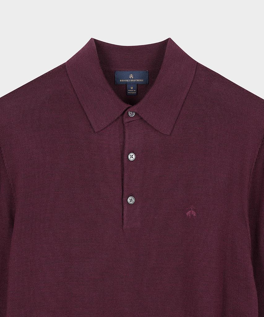 BROOKS BROTHERS Merino Wool Polo Sweater (Red) (Bbwtmf9637Dew)