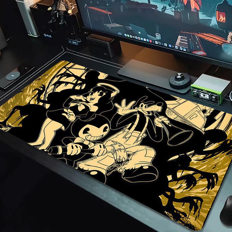 Bendy and the Ink Machine Print Cushion Non-slip Laptop Tablet Big Mousepad XXL Mat Mini PC Playmat With Lock edge