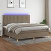 VidaXL Bed Slatted Base with Mattress and LEDs, Upholstered Bed, Double Bed, Adult Bed for Interior Bedroom, 3135625