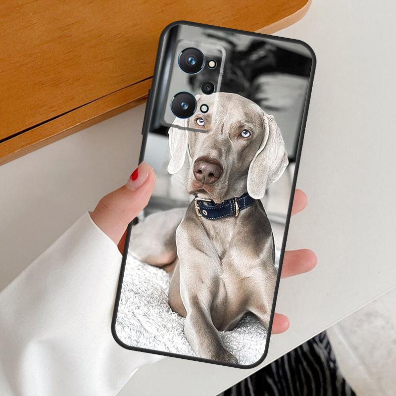 Чехол для Realme 12 Pro Plus 11 10 9 C67 C55 C53 C51 C31 C35 C33 C30 C21Y C25s GT5 GT Neo 6 с изображением собаки Веймаранер
