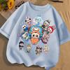 LABUBU Cartoon 3D Print Kids T Shirts White Boy Girls Trend Clothes Short-Sleeved Top