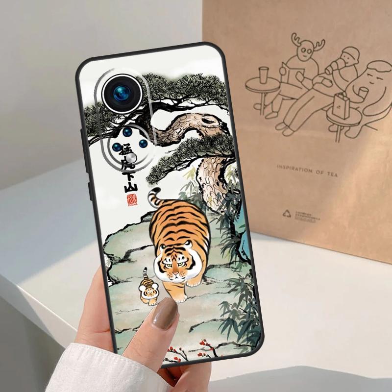 Мультяшный Толстый Тигр Чехол Для Honor Magic 7 5 6 8 Pro Honor 50 70 90 Lite X9c X9b X9a X8a X8b 200 400 Pro Чехол
