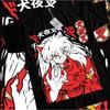 Inuyasha Sesshomaru T-shirt Red Moon Inuyasha Kawaii Anime T-shirt Women's Fashion Top T-shirt Women Clothing