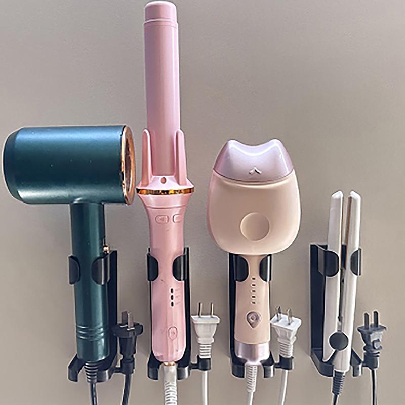 Hair Curler Straighteners Holder Curling Iron Bracket Wall Mounted Hair Dryer