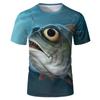 3D Fish Printed T Shirt for Men Summer Men's Carp Fishes Funny T-shirt Women Kids Male Oversized Short Sleeve Tops Tees 100-6XL