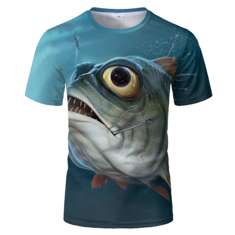 3D Fish Printed T Shirt for Men Summer Men's Carp Fishes Funny T-shirt Women Kids Male Oversized Short Sleeve Tops Tees 100-6XL