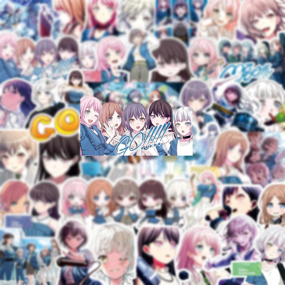 80 шт. Кавайные наклейки для девочек BanG Dream Mygo Аниме Наклейка Милая Такамацу Томори Анон Чихая Рана Канаме Мультяшные наклейки