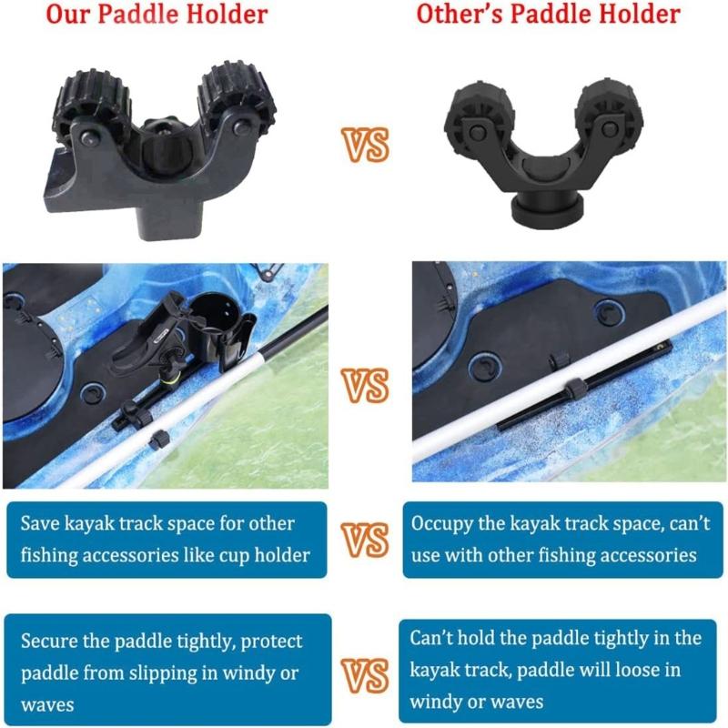 2x Summer Canoe Paddle Holder Track Mount Accessories Kayak Oar Holder Compatible for Fast Holding Paddle Fishing Gears