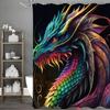 Шторка для душа Dazzle Dragon, Декоративная шторка для душа для ванной, Водонепроницаемая шторка для душа с крючками