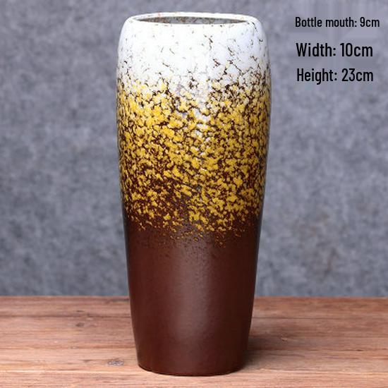 Европейская минималистичная керамическая напольная ваза для гостиной - Икебана и сухоцветы