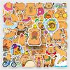 50 Capybara Cartoon Stickers - Cute, Waterproof Decorative Stickers for Journals & Water Bottles