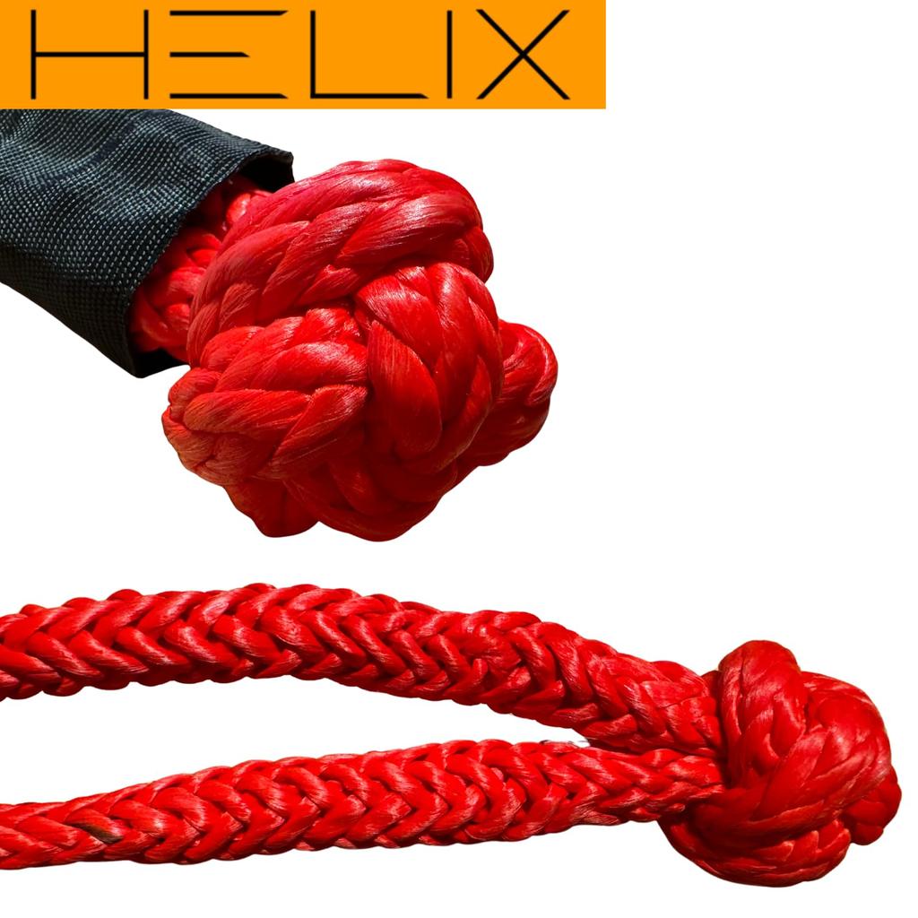 HELIX Мягкий трос-шакл, Трос-шакл, Буксировочный трос, Разрывная нагрузка 24 т, Крюк-шакл для буксировки автомобиля, Волокно, Для лебедки, 2 шт. [Параллельный импорт]